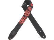 Levy s MSSC8EP 005 2 Embroidered Cotton Guitar Bass Strap Sun Flowers