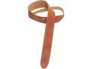 Levy s MS12 RST 2 Suede Leather Guitar Bass Strap Rust