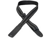 Levy s M8R 002 Black 2 Polypropylene Guitar Bass Strap Stitched Treble Clef