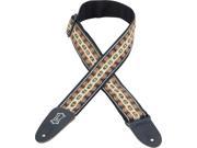 Levy s M8HT 19 2 Hootenanny Jacquard Weave Guitar Strap Classic Gold Weave