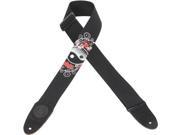 Levy s MSSC8EP 003 2 Embroidered Cotton Guitar Bass Strap Yin Yang Filigree