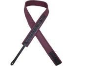 Levy s MT8T BRG 2 Distressed Tarred Cotton Guitar Bass Strap Burgundy