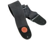 Levy s MSSC4 BLK 3 Heavy Weight Cotton w Suede Ends Guitar Bass Strap Black