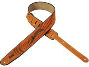 Levy s MSS3 2EP 002 Embroidered Suede Leather Guitar Strap Tribal Pattern 2