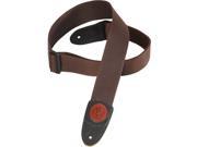 Levy s MSS8 BRN 2 Poly Guitar Bass Strap w Leather Ends Brown