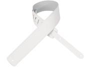 Levy s DM1 XL WHT 2.5 Basic Leather Guitar Bass Strap White