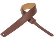 Levy s M1 BRN 2.5 Basic Leather Guitar Bass Strap Brown