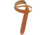 Levy s MS12 HNY 2 Honey Suede Leather Guitar Strap w Suede Backing