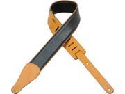 Levy s M17CG TAN 2.5 Super Soft Black Garment Leather Strap Tan Piping Ends