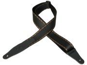 Levy s MSSW80 003 2 Woven Guitar Bass Strap Leather Ends Checkered Border