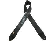 Levy s MC8PC 003 Cotton Guitar Bass Strap Christian Print Cross End BLESSED