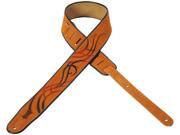Levy s MSS3 2EP 001 Embroidered Suede Leather Guitar Strap Tribal Pattern 1