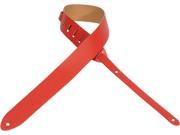 Levy s M12 RED 2 Basic Leather Guitar Bass Strap Red