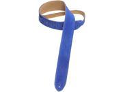 Levy s MS12 ROY 2 Suede Leather Guitar Bass Strap Royal Blue