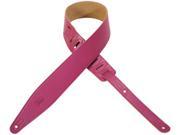 Levy s 2 1 2 Guitar Bass Strap Garment Leather Suede Backing Magenta