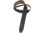 Levy s MS12 XL BLK 2 Suede Leather Guitar Bass Strap Black Extra Long