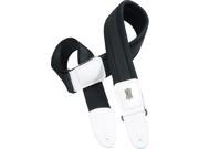 Levy s PM48NP2 WHT 2 Padded Stretch Neoprene Comfort Guitar Bass Strap White