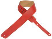 Levy s DM1 RED 2.5 Basic Leather Guitar Bass Strap Red
