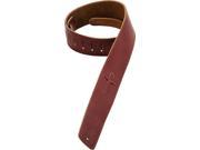 Levy s DM1SGC BRG 2.5 Leather Guitar Bass Strap Embossed Holy Cross Burgundy