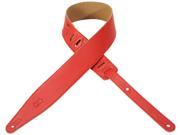 Levy s 2 1 2 Guitar Bass Strap Garment Leather Suede Backing Red