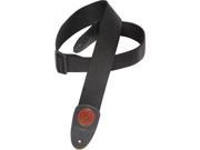 Levy s MSS8 BLK 2 Poly Guitar Bass Strap w Leather Ends Black