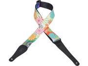 Levy s MPS2 109 2 Polyester Guitar Bass Strap 60s Flower Power Hippy