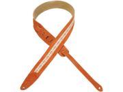 Levy s MSJ1 1 1 2 Suede Guitar Bass Strap w Jacquard Weave Applique Copper