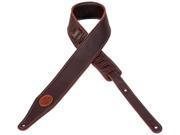 Levy s M17SS BRG 2.5 Triple Ply Soft Garment Leather Guitar Bass Strap Burgundy