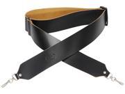 Levy s M9 BLK 2 Chrome Tan Leather Banjo Strap w Metal Clips Black