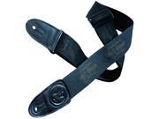 Levy s MSS8LEVY 2 Poly Nylon Webbing Guitar Bass Strap Levy s Emblem Black