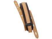 Levy s PM22RYD NAT Vintage Leather Padded Guitar Bass Strap Tan Brown