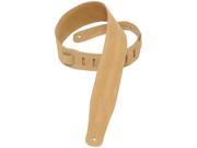 Levy s MS26 SND 2.5 Suede Leather Guitar Bass Strap Sand