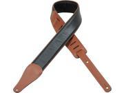 Levy s M17CG WAL 2.5 Soft Black Garment Leather Strap Walnut Piping Ends