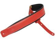 Levy s DM1PD RED 3 Classic Padded Garment Leather Guitar Bass Strap Red