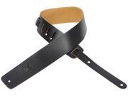 Levy s M1 BLK 2.5 Basic Leather Guitar Bass Strap Black