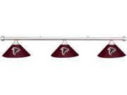 NFL Atlanta Falcons Burgundy Metal Shade Chrome Bar Billiard Pool Table Light
