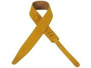 Levy s MS317AUR 2.5 Hand brushed Suede Guitar Strap Yellow