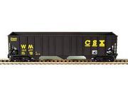Bowser HO Scale 100 Ton 3-Bay Open Coal Hopper CSX/WM (Black/Yellow) #830091 Bowser HO Scale 100 Ton 3-Bay Open Coal Hopper CSX/WM (Black/Yellow) #830091
