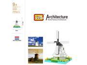 250 Pcs LOZ Netherlands Windmill Set Enlighten Architecture Mini Plastic Building Blocks