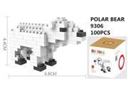 LOZ 9306 100Pcs Polar Bear Plastic Model Building Diamond Blocks Smallest Bricks Sets DIY Educational Toys