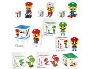 LNO QCF COGO 9 Set V.1 Super Mario Green Yoshi 1800Pcs Building Blocks Toy