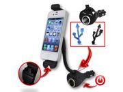 Car Phone Holder Dua USB Charger with Cigarette Lighter Socket Mount Stand For iPhone 5 5s 6