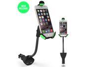 360 Degrees Car Phone Holder Mount with Dual USB 2.1A Charger With Over Charge and Over Current Protection For iPhone 6 6s 6 Plus 6s Plus Samsung LG HTC Google