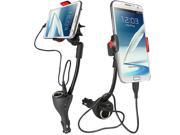 Univerisal Car Phone Holder Dual USB Charger Cigarette Lighter Socket Stand Holder for iPhone 6 5 5S Galaxy S3 Galaxy Note 2