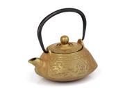 Japanese Cast Iron Tea Pot Golden Color 17 oz 500ZGC