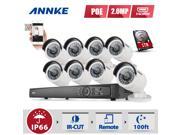 ANNKE 1080P POE Security Camera System Kit with 8CH NVR and 8 Onvif IP Camera 1TB HDD