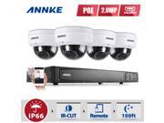 ANNKE 1080P POE Security Camera System Kit with 8CH NVR and 4 Onvif IP Dome Camera No HDD