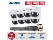 ANNKE 1080P POE Security Camera System Kit 8CH NVR and 8 IP Dome Camera No HDD