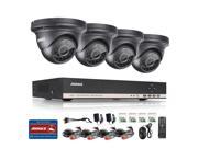 ANNKE 8CH 720P Security Camera System with 4 1.0MP CCTV Bullet Security Camera For Outdoor Indoor Use No HDD