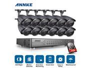 ANNKE 24CH Security Camera System 24CH 720P Video DVR with 12 x 960P Night Vision Security Cameras 2TB HDD